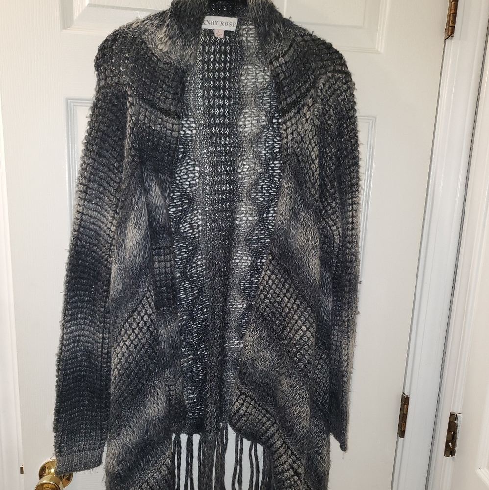 Knox rose fringe cardigan
